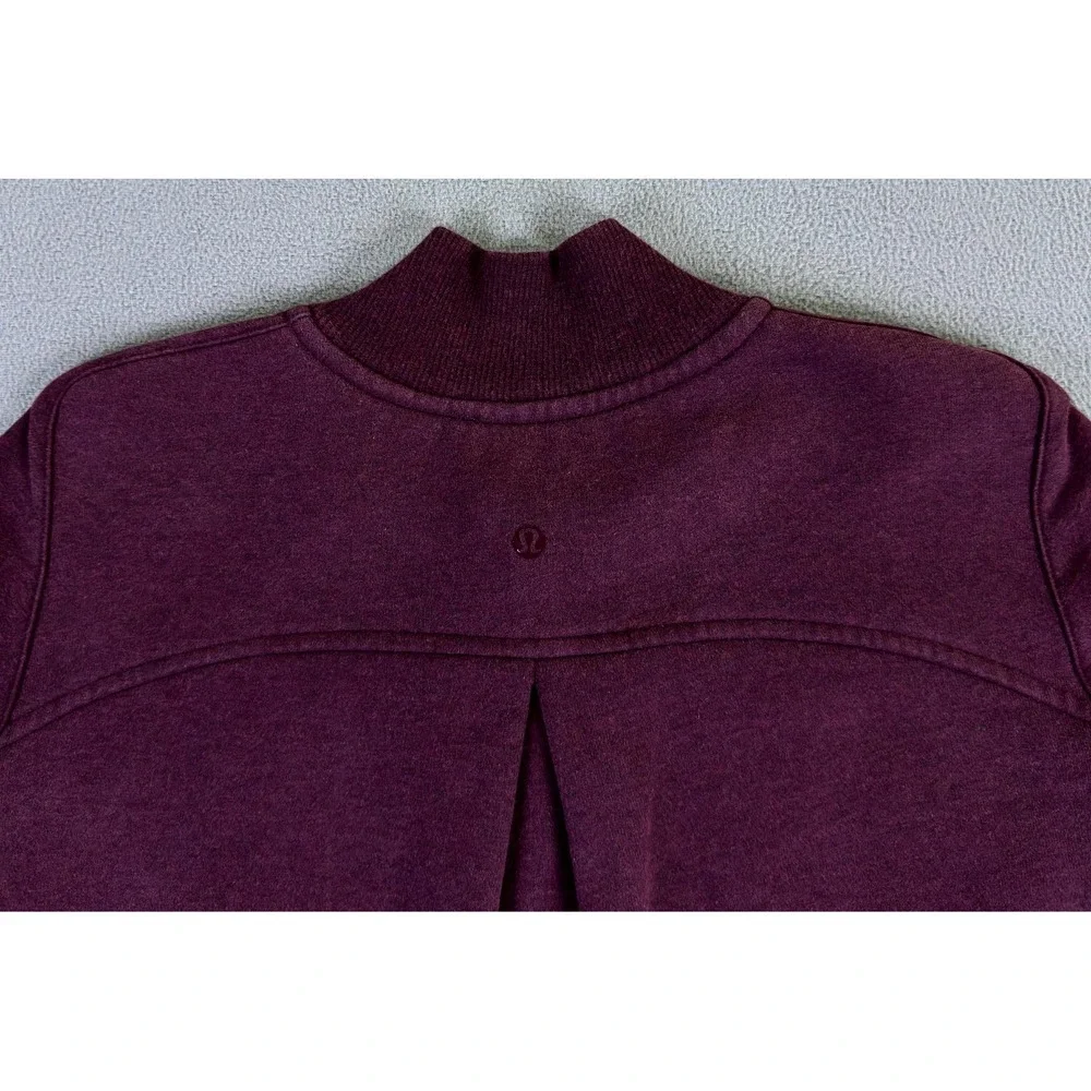 Lululemon Jacket Womens‎ 6 Red Heathered Bordeaux Drama Pleat To Street Bomber